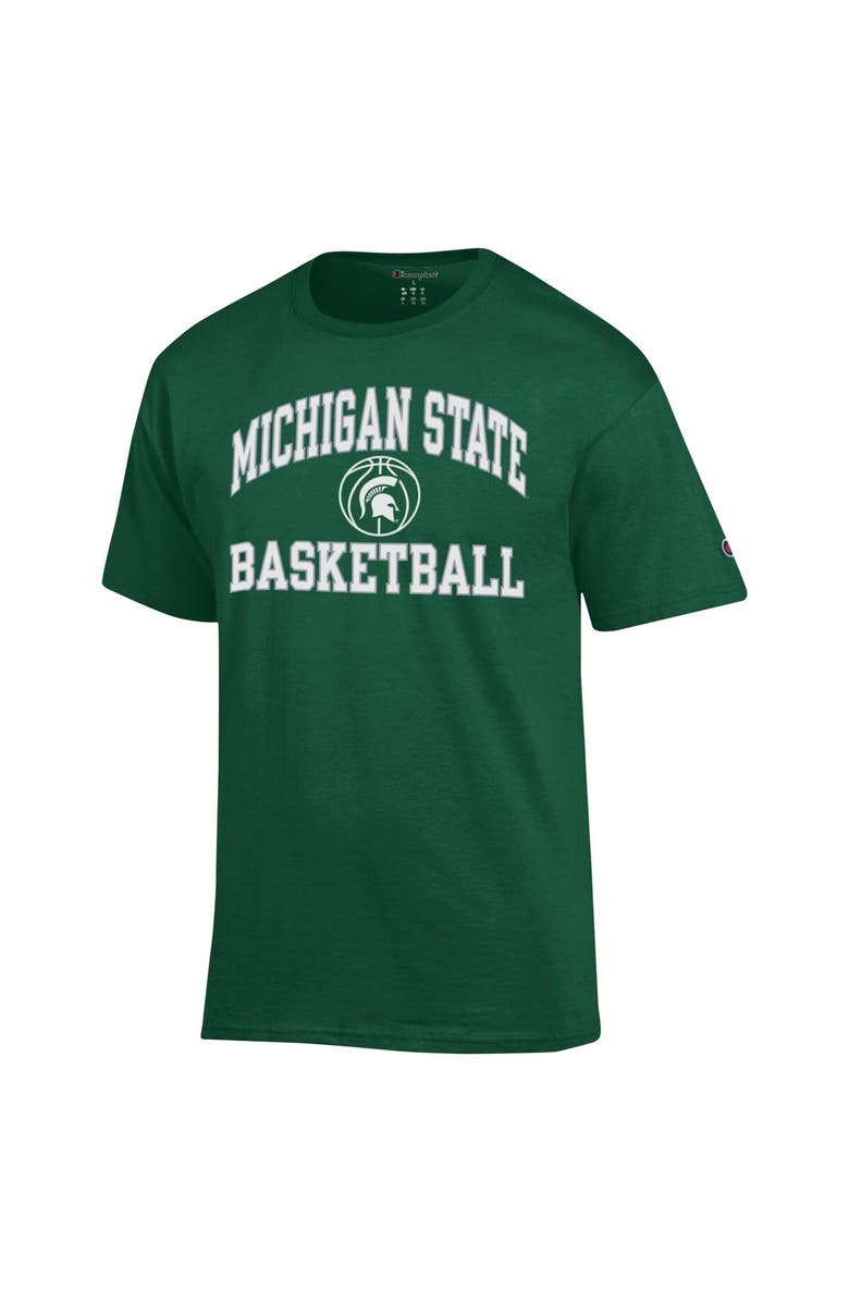 Champion Men's Champion Green Michigan State Spartans Basketball Icon T-Shirt, Alternate, color, 