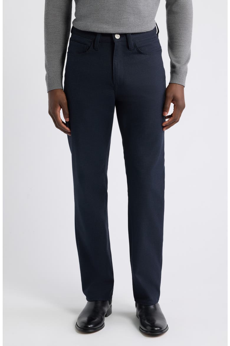 Charisma Dark Navy Supreme Relaxed Straight Leg 5-Pocket Pants, Main, color, DARK NAVY SUPREME PLAID