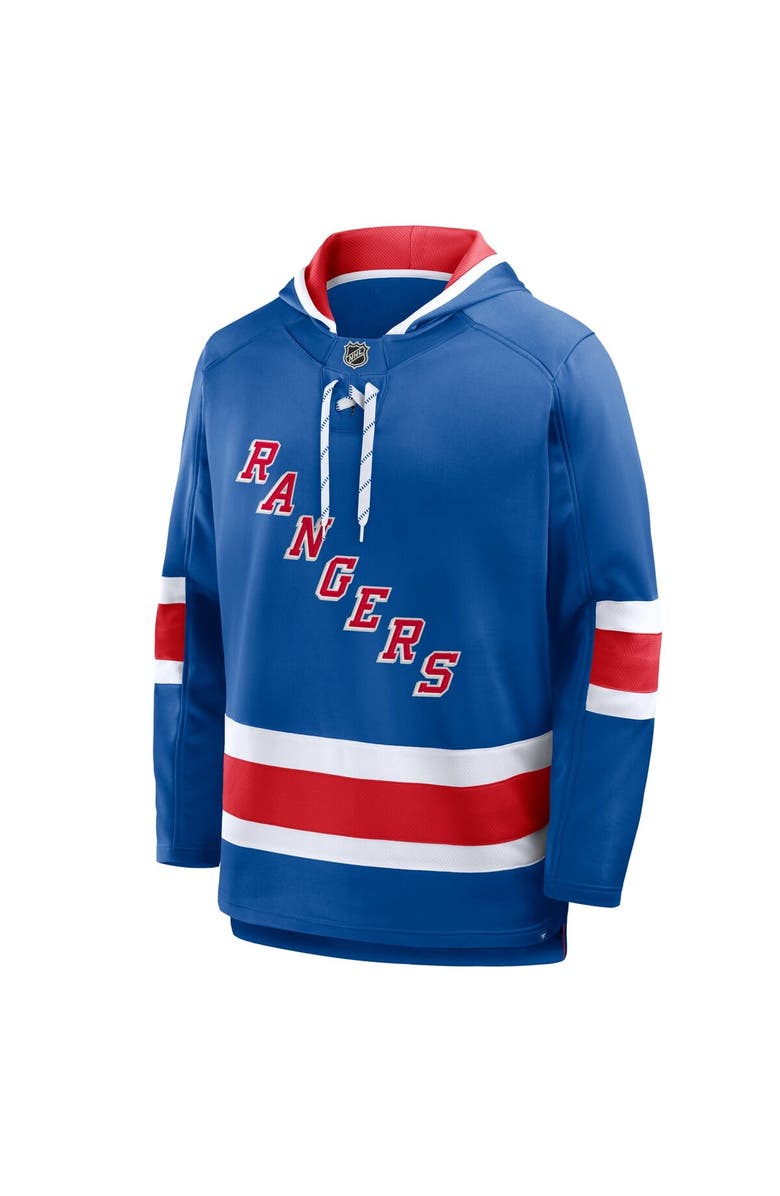 FANATICS Men
s Fanatics Blue New York Rangers Prime Time Fleece Hoodie, Alternate, color, Blue
