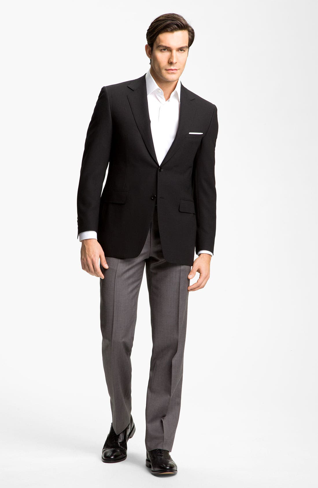 Wool Flat Front Trousers - image 3