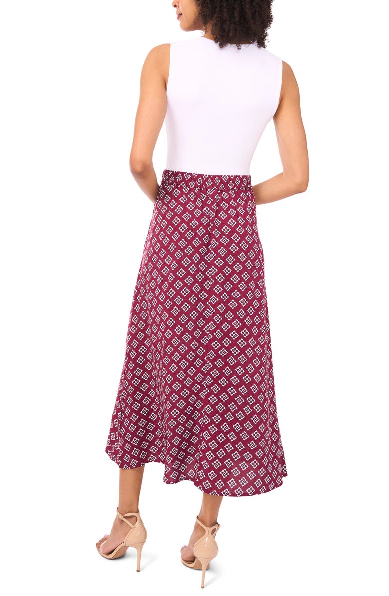 Halogen<sup>®</sup> Side Slit Midi Skirt, Alternate, color, Earth Red Geo