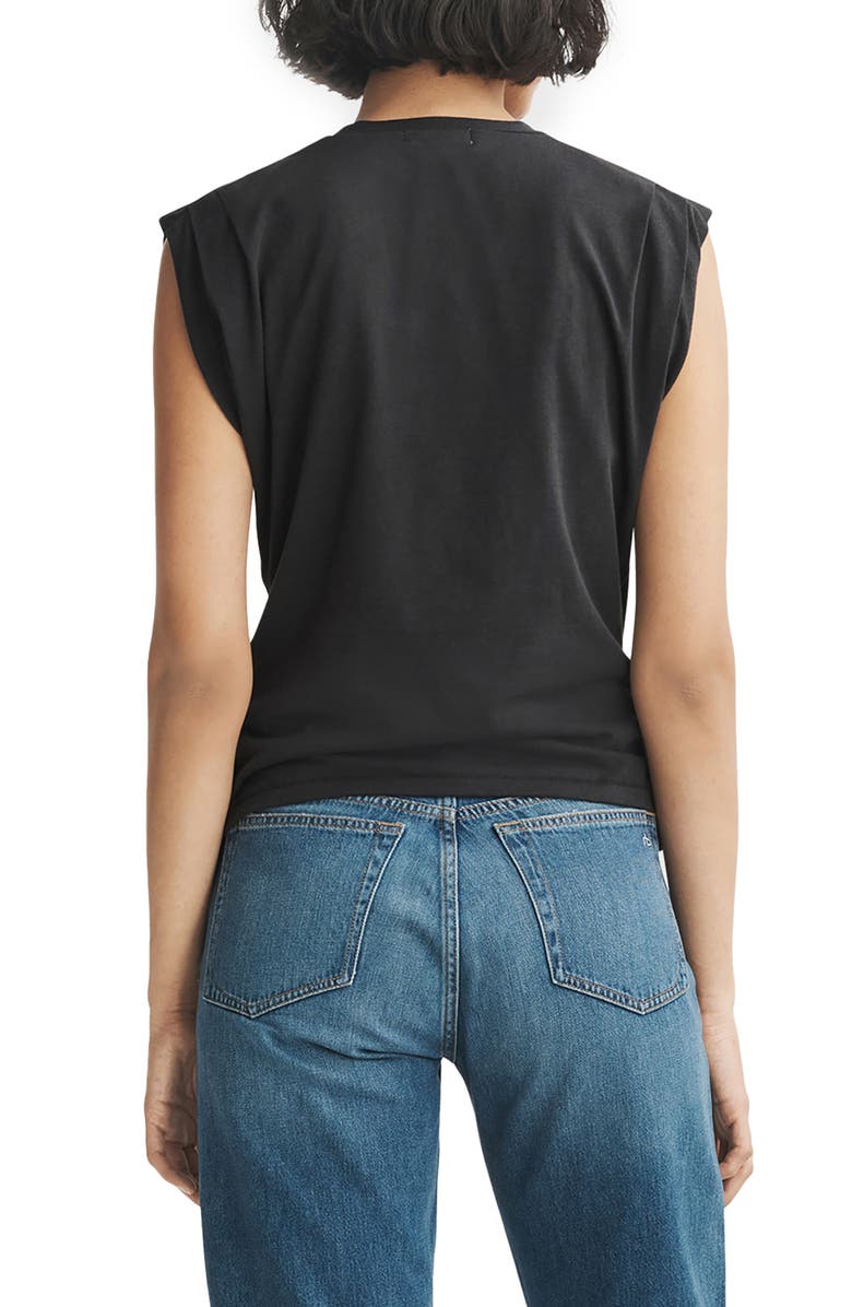 rag & bone Slub Pleat Organic Cotton Tank, Alternate, color,