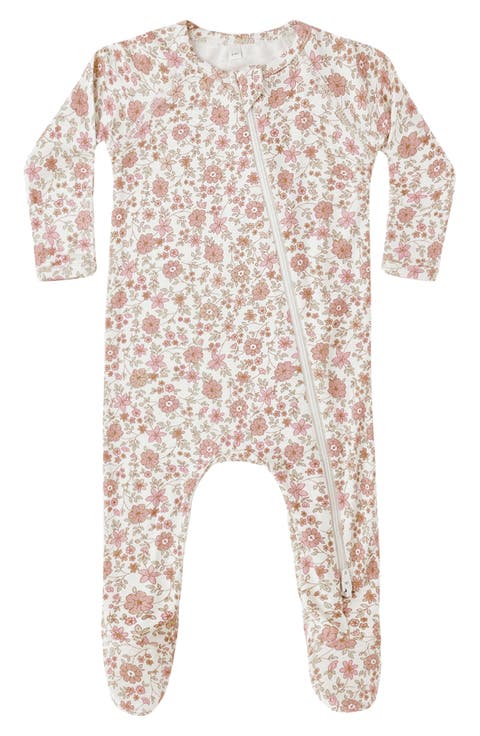 Floral Zip Footie (Baby)
