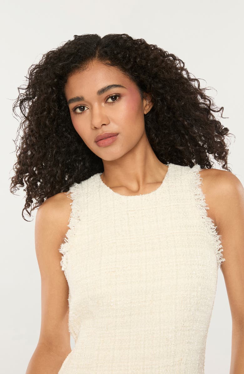 LIKELY Remi Tweed Minidress, Alternate, color, Off White