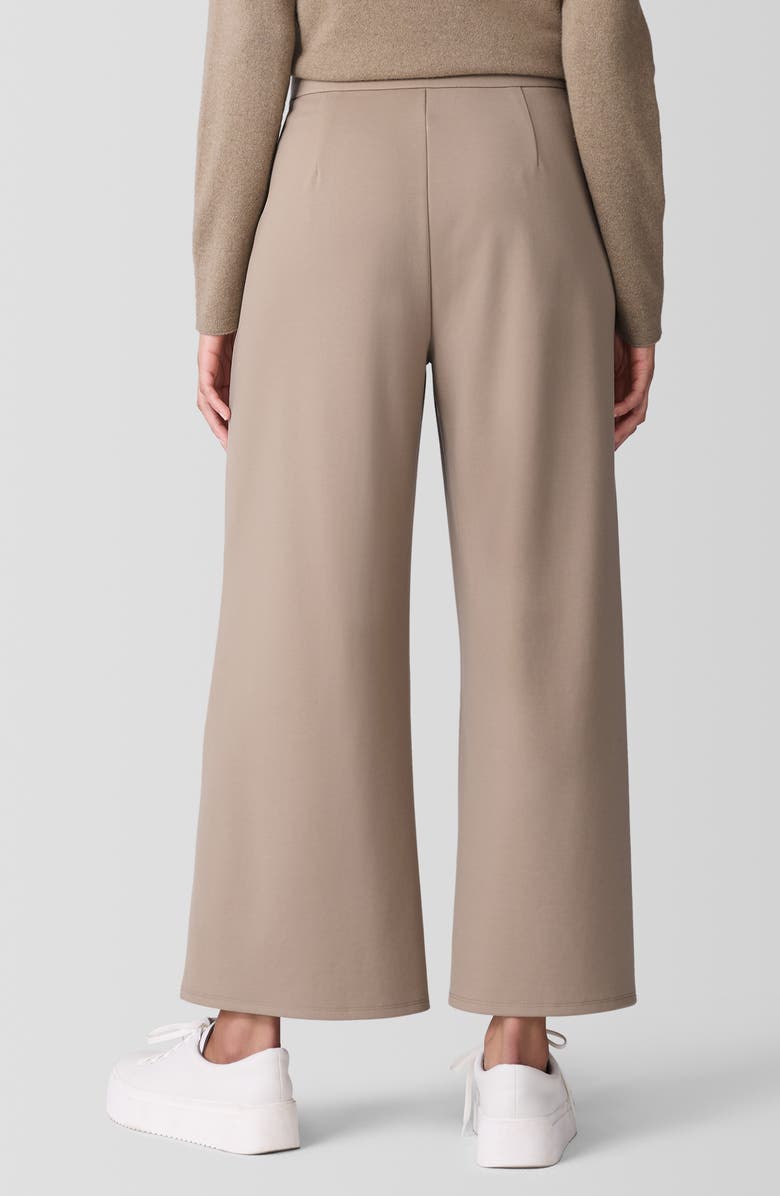 Eileen Fisher Ponte Wide Leg Pants, Alternate, color, Biscuit