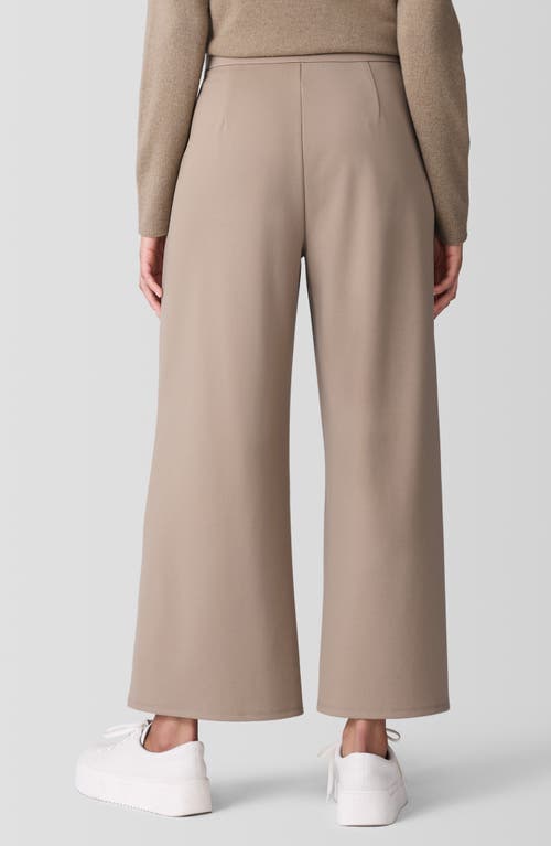 Eileen Fisher Ponte Wide Leg Pants In Brown