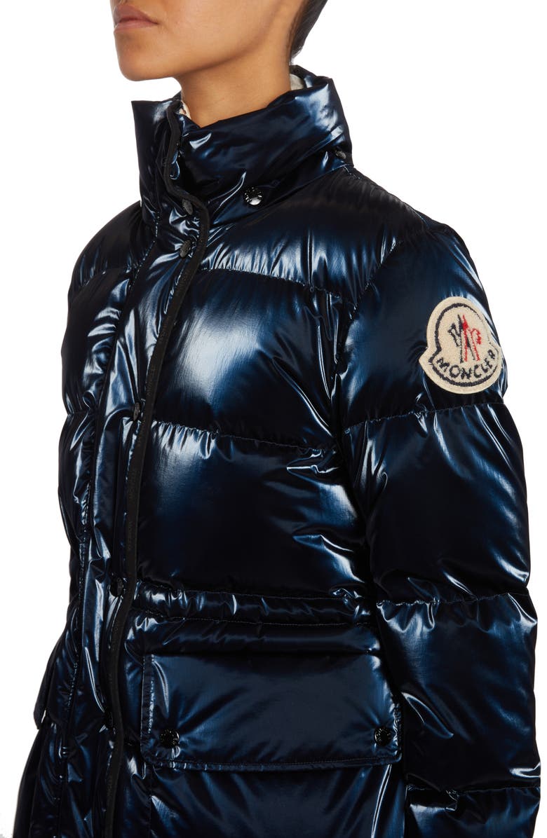 Moncler Herault Quilted Down Jacket, Alternate, color, Blue Navy