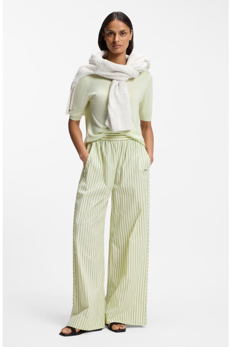 Tiplyn Stripe Wide Leg Cotton Pants, Alternate, color, AMAZONITE STRIPE