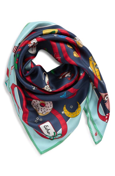 Ornament Collection Silk Square Scarf