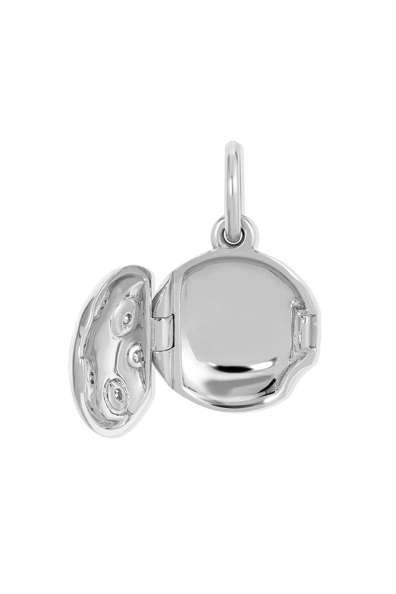 Celestial Diamond Locket Mini Charm, Alternate, color, SILVER