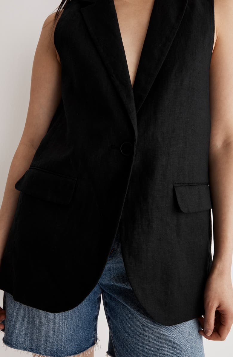 Madewell The Larsen Linen Vest, Alternate, color,