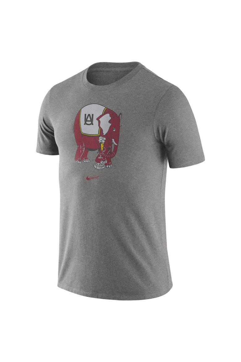Men's Nike Heathered Gray Alabama Crimson Tide Old-School Logo Tri-Blend T-Shirt, Alternate, color, Heather Gray
