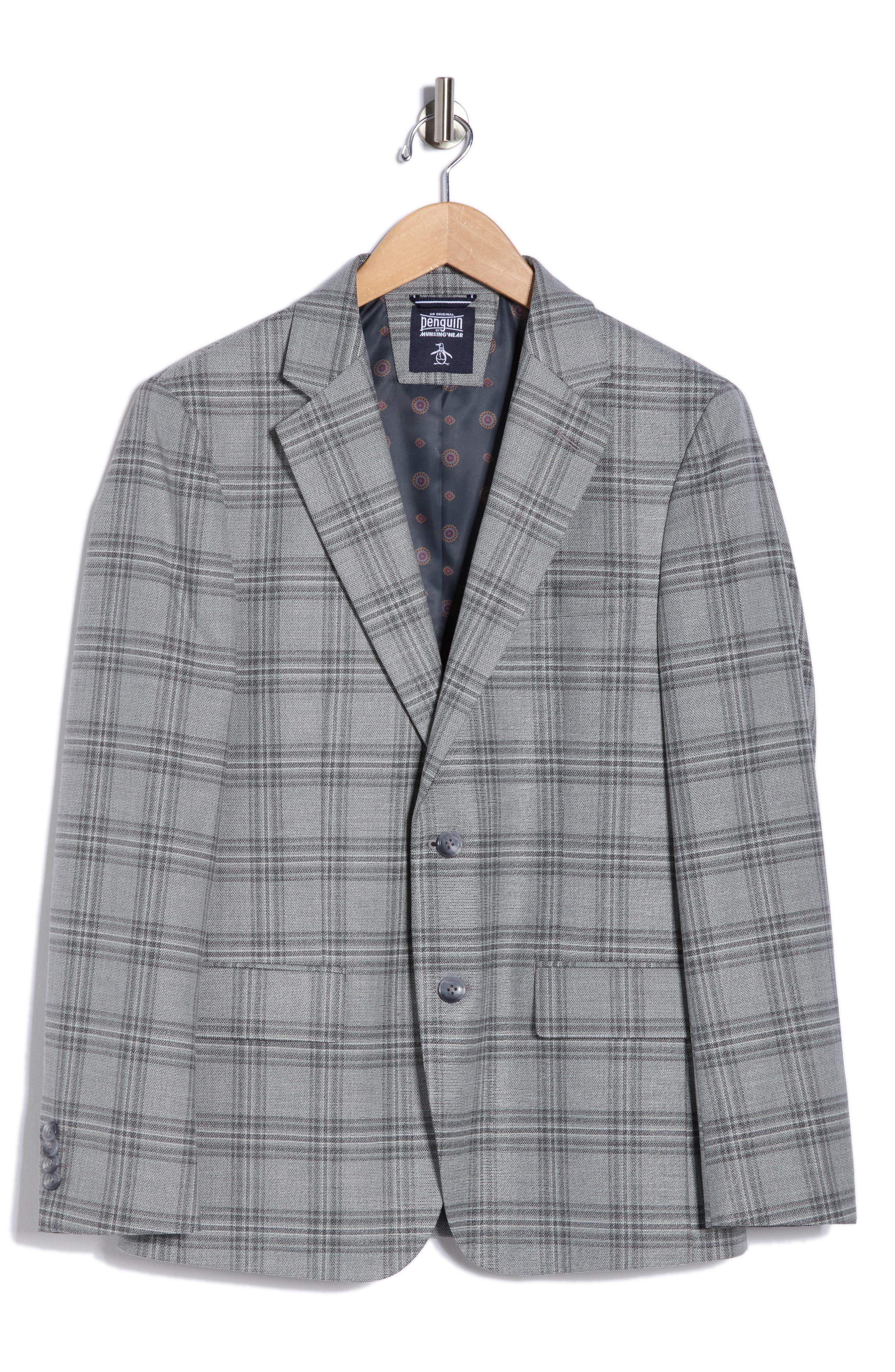Original Penguin Plaid Notch Lapel Sport Coat