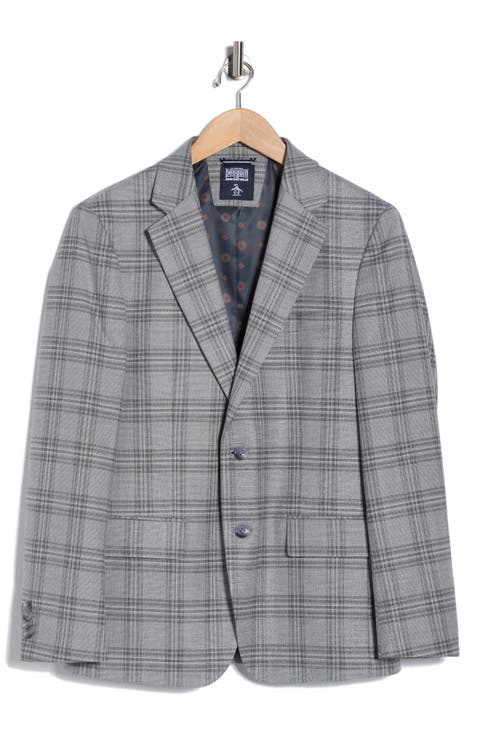 Plaid Notch Lapel Sport Coat