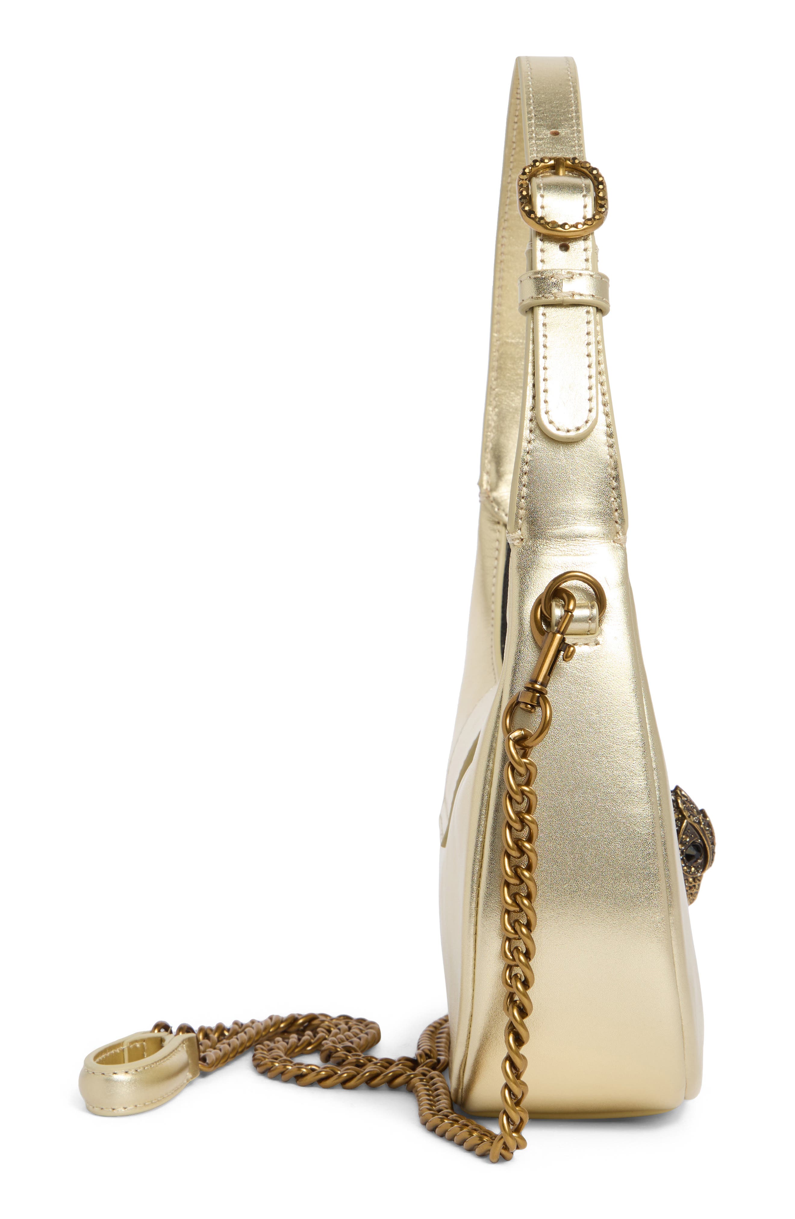 Kurt Geiger London Small Chelsea Hobo Shoulder Bag, Alternate, color, Gold