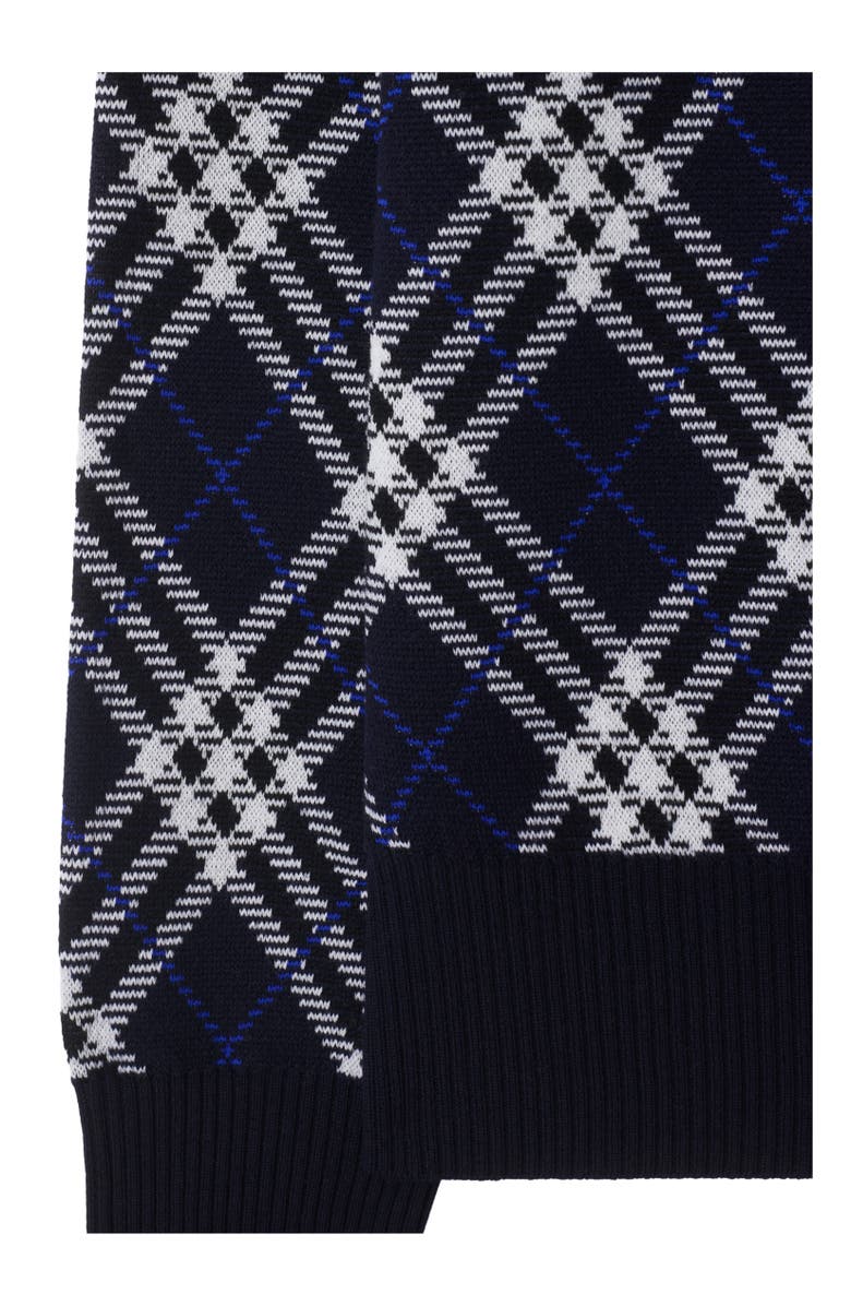 Burberry Check Wool Blend Sweater, Alternate, color, Ink Blue