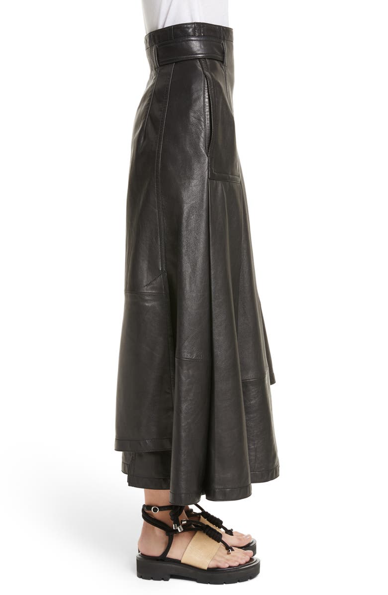 3.1 Phillip Lim Leather Utility Skirt, Alternate, color,