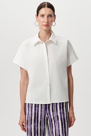 Exquise Tegan Shirt Collar Short Sleeve Poplin Shirt