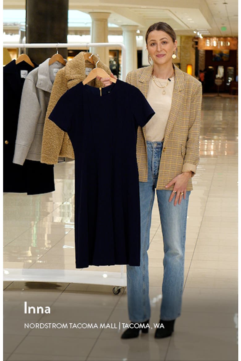 Stretch Crepe Fit & Flare Dress video