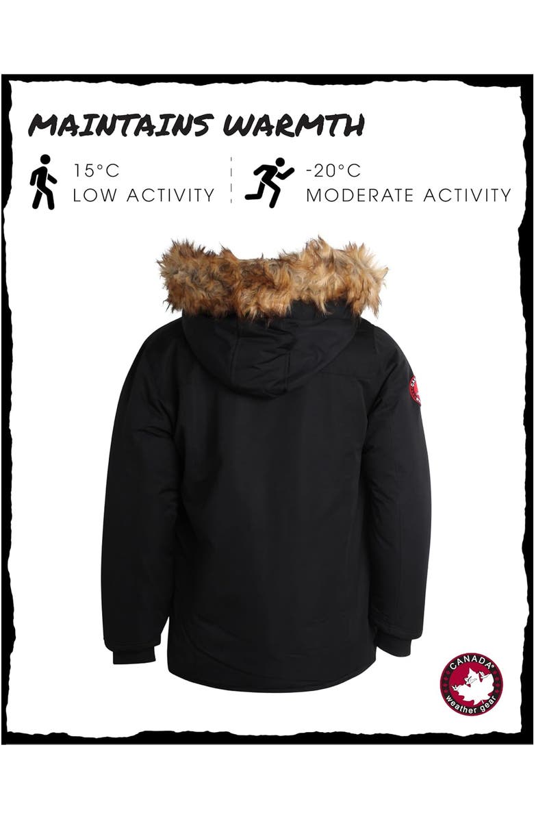 CANADA WEATHER GEAR Boys' Heavyweight Winter Ski Jacket, Alternate, color, Black