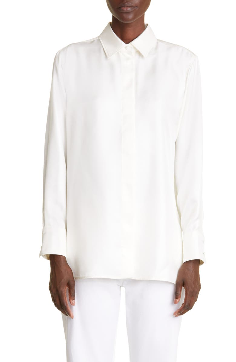 Max Mara Molina Silk Shirt, Main, color, 