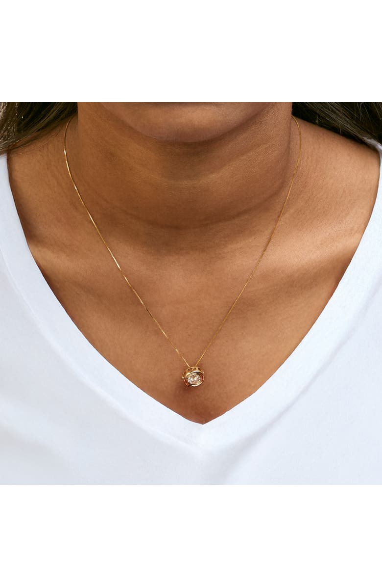 Haus of Brilliance 14K Yellow Gold 1 3/8 Cttw Bezel Set Round Diamond Solitaire Pendant Necklace, Alternate, color, Yellow