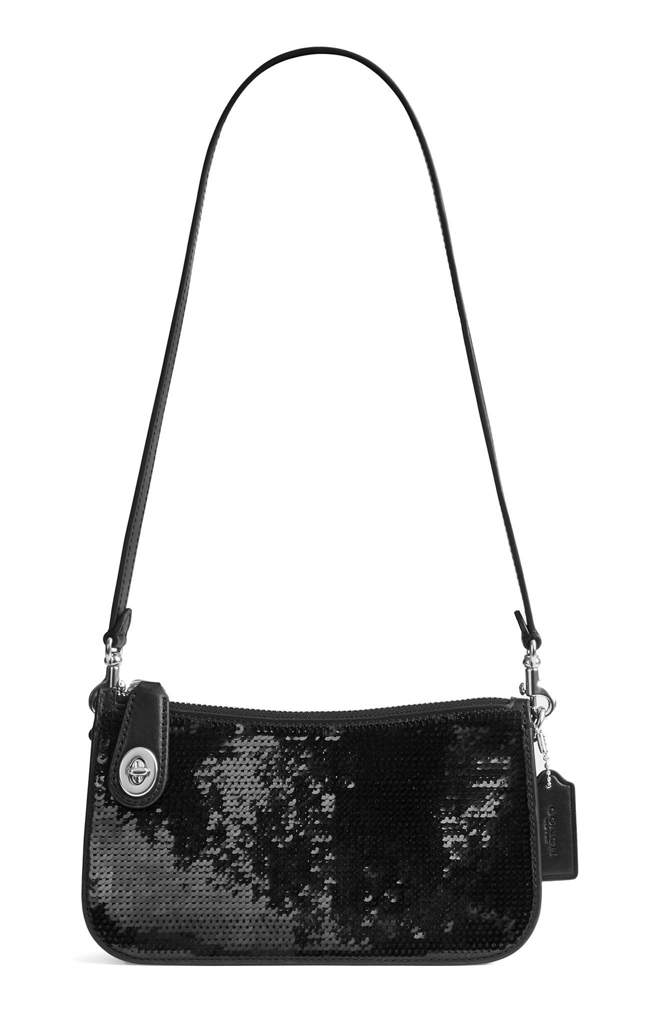 COACH Penn Sequin Shoulder Bag, Main, color, 