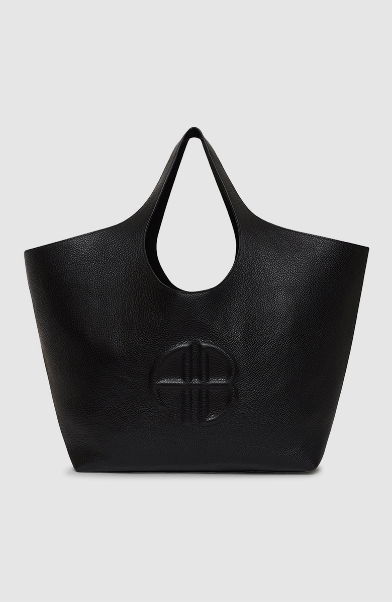 ANINE BING Lili Tote, Main, color, Black Pebbled