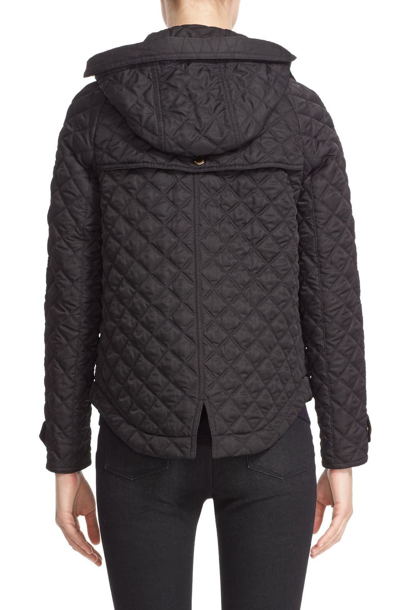Burberry Brit 'Leightonbury' Quilted Hooded Jacket, Alternate, color, 