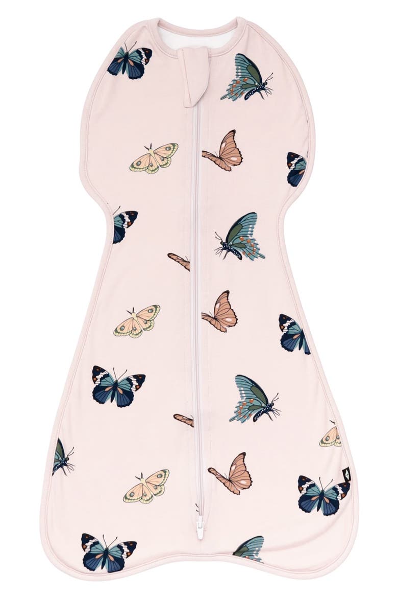 Butterfly 0.5 TOG Swaddle Bag, Main, color, BLUSH BUTTERFLY