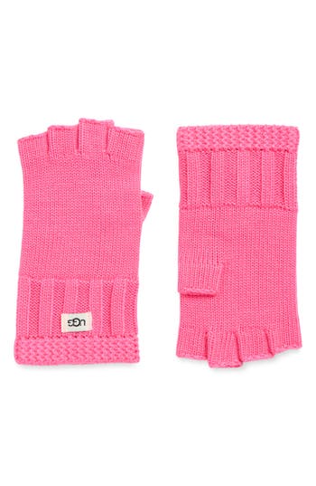 Ugg ® Knit Fingerless Gloves In Pink