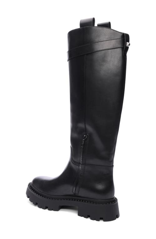Ash Galaxy Lug Riding Boot In Black