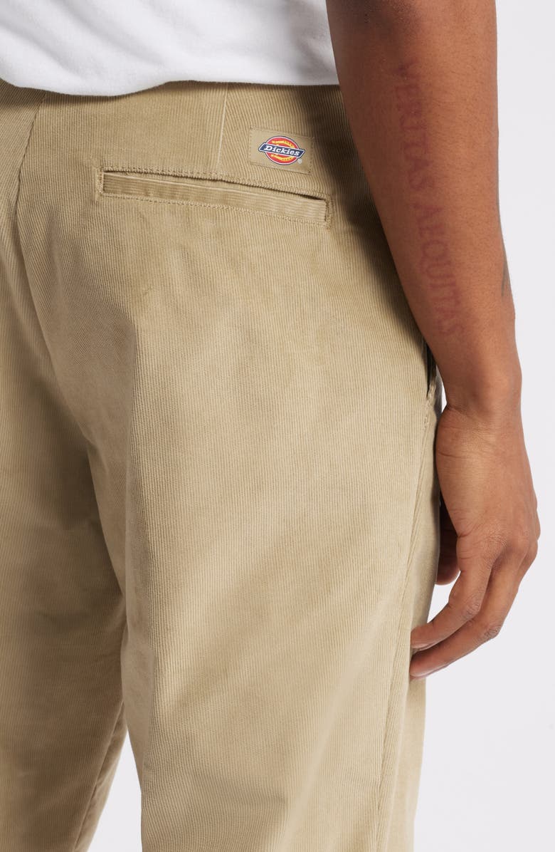 Dickies Flat Front Corduroy Pants, Alternate, color, Khaki