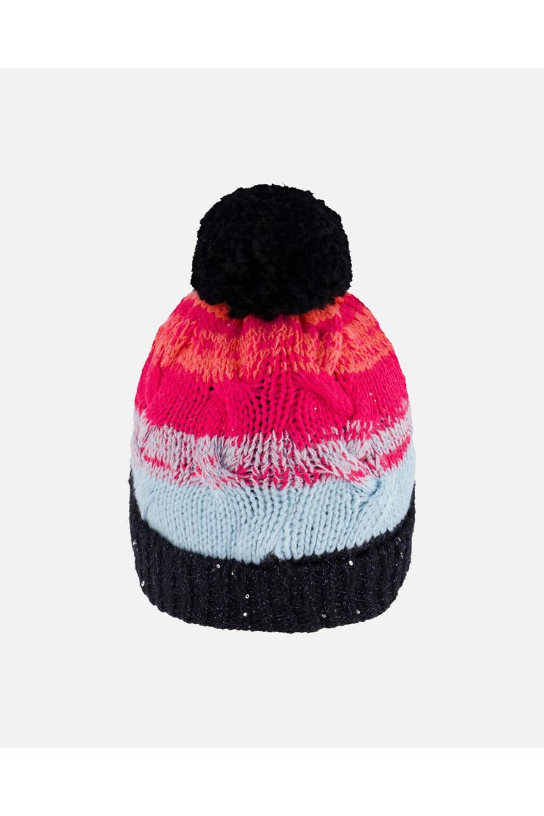 Baby Girl's Knit Hat Gradient Blue, Coral And Fuschia, Alternate, color, Stripes