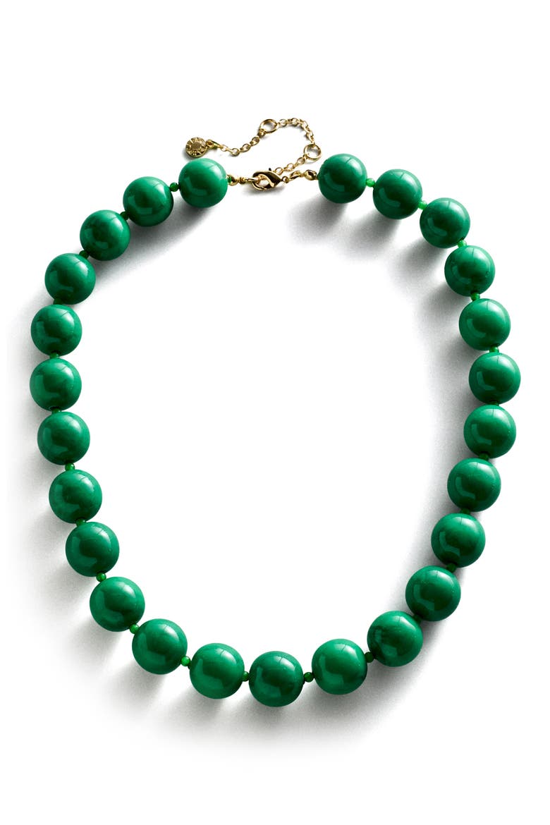 Jane Beaded Necklace, Main, color, GREEN