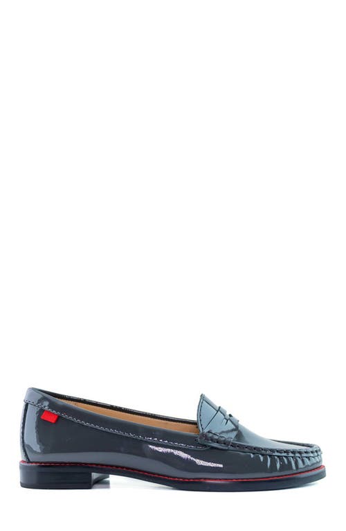 Marc Joseph New York East Village Patent Leather Penny Loafer In Blue