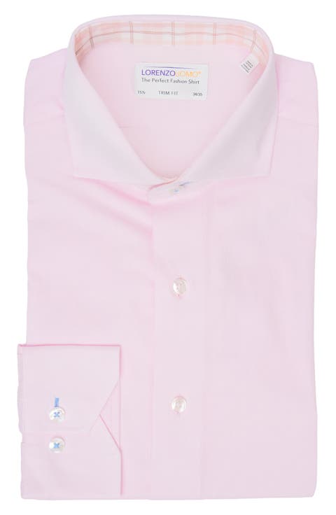 Solid Textured Slim Fit Dress Shirt