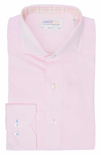 Lorenzo Uomo Solid Textured Slim Fit Dress Shirt