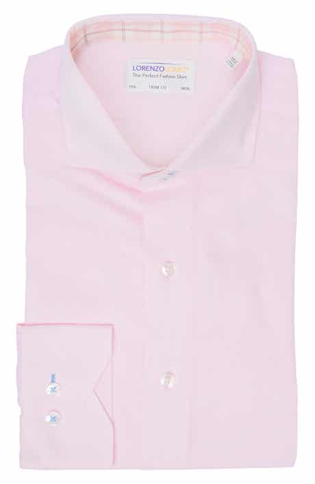 Lorenzo Uomo Solid Textured Slim Fit Dress Shirt