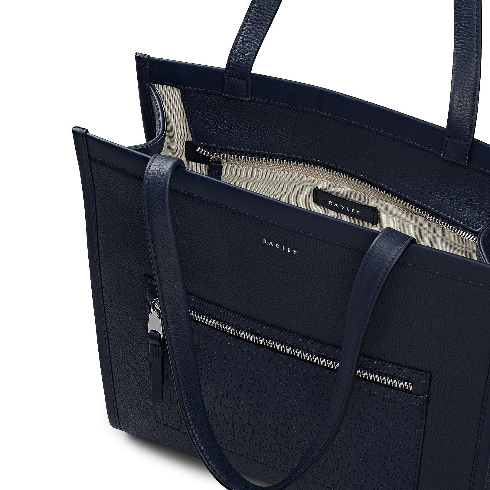 Radley Alba Place - Logo Medium Ziptop Tote Bag, Alternate, color, Ink