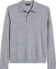 Vince Long Sleeve Merino Wool Polo