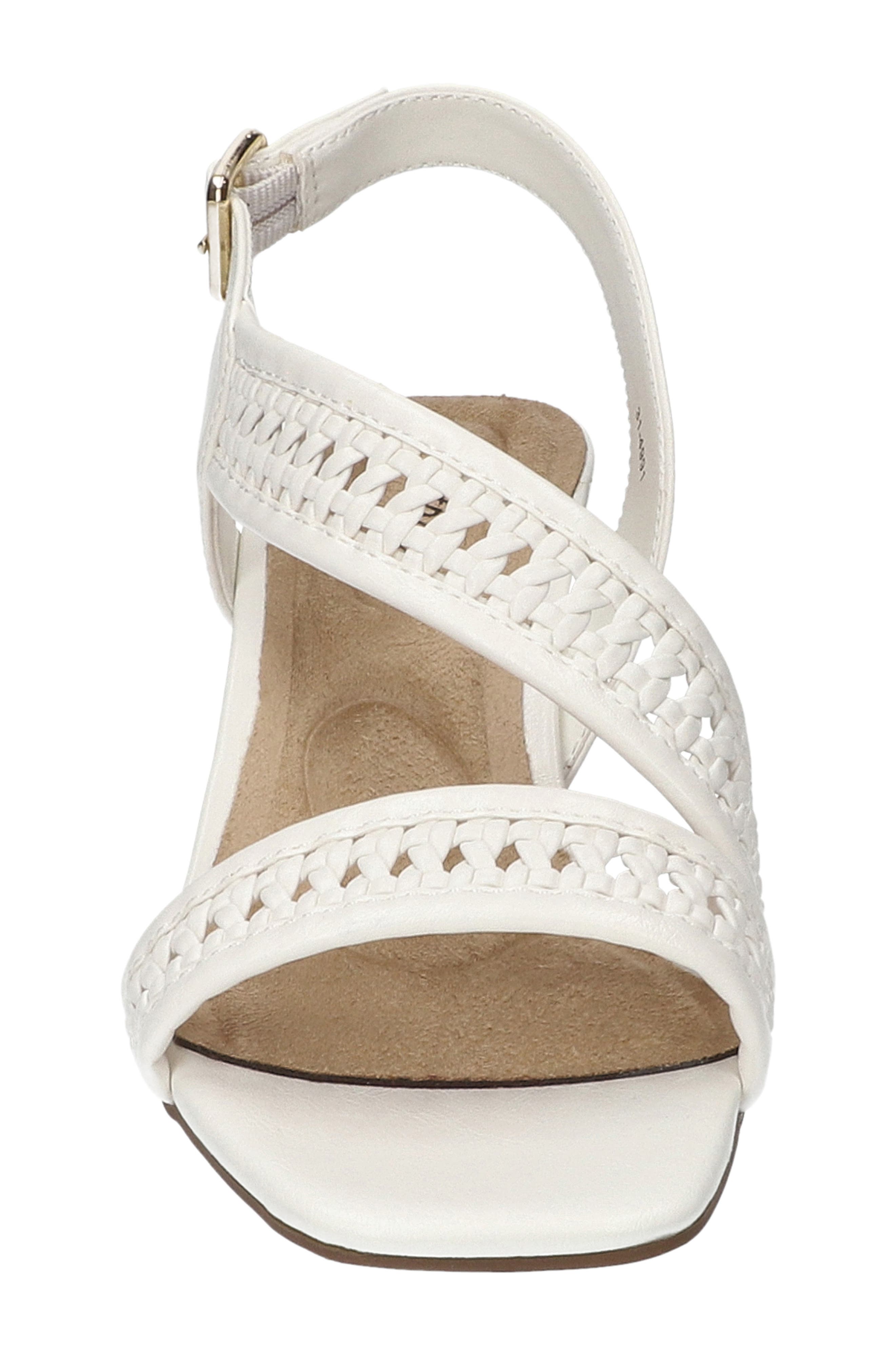 Rowan Half d'Orsay Sandal, Alternate, color, WHITE