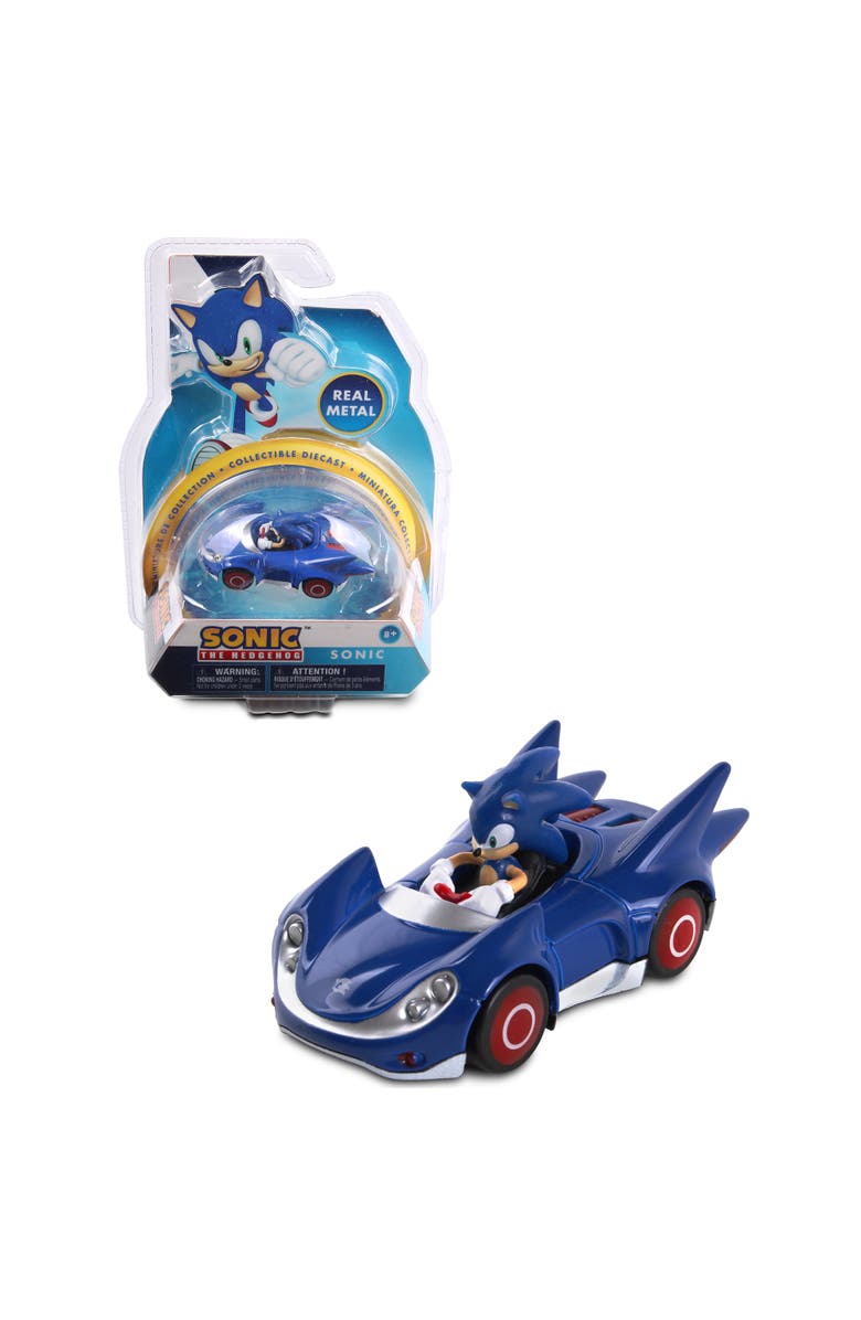 Sonic Allstars Racing Sonic 164 Diecast Metal Car, Alternate, color, Multicolored