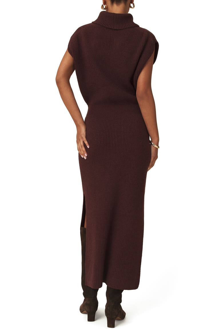 Madeline Rib Turtleneck Maxi Sweater Dress, Alternate, color, MERLOT RED