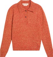 Marni Virgin Wool & Cashmere Polo Sweater