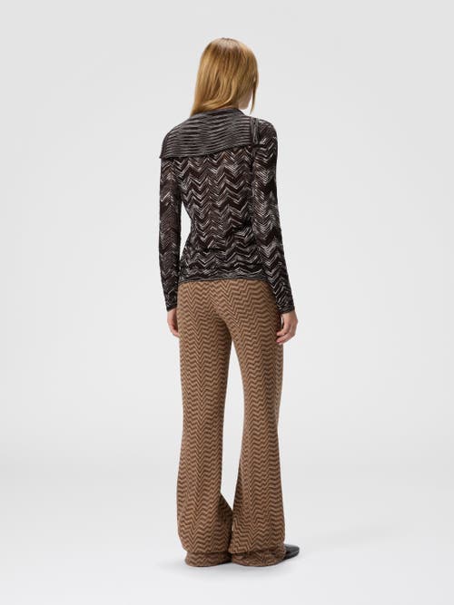 Missoni Tailored Trousers With Chevron Pattern In Burgundy