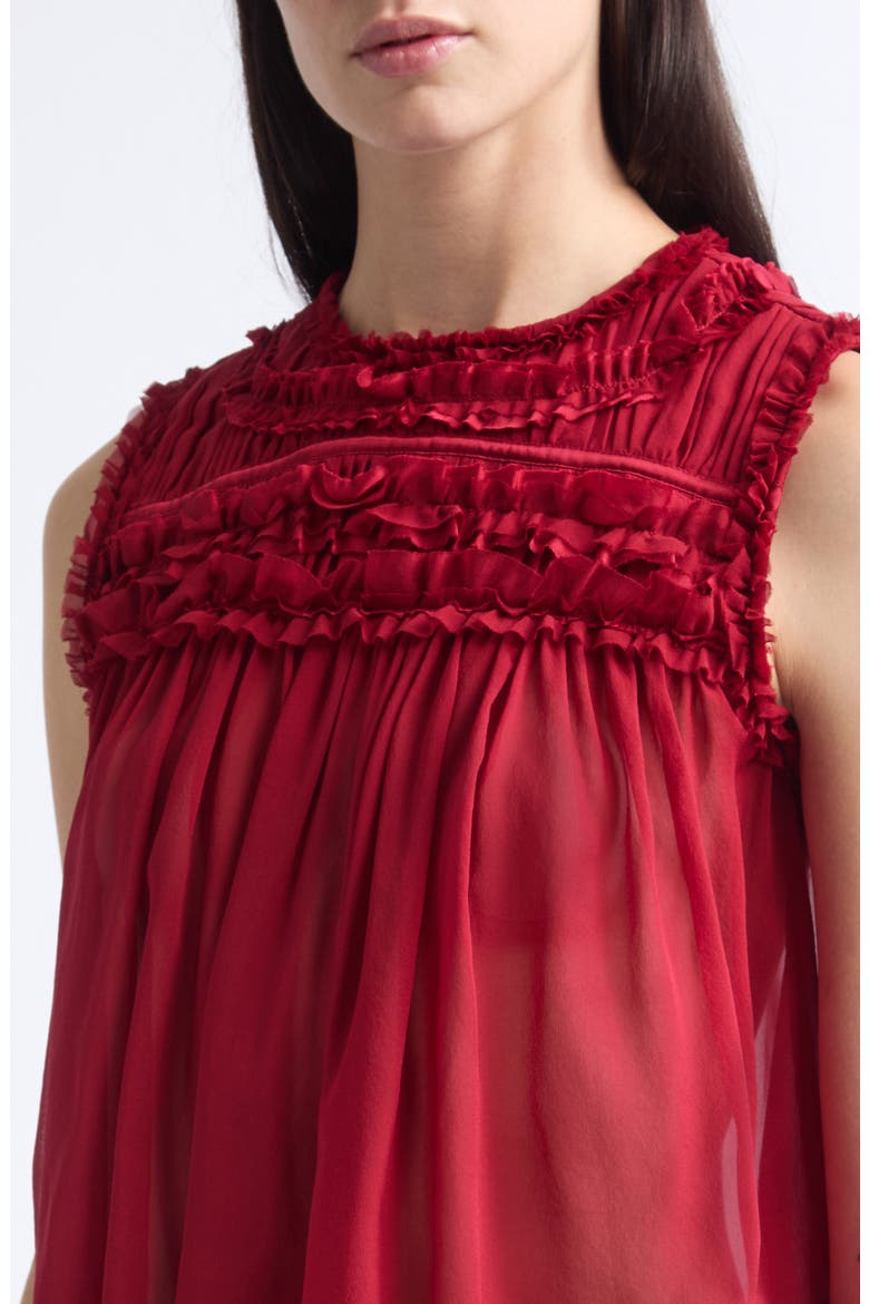 Effie Silk Shirt, Alternate, color, CERISE