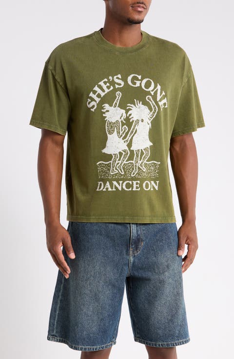 She's Gone Oversize Cotton Graphic T-Shirt