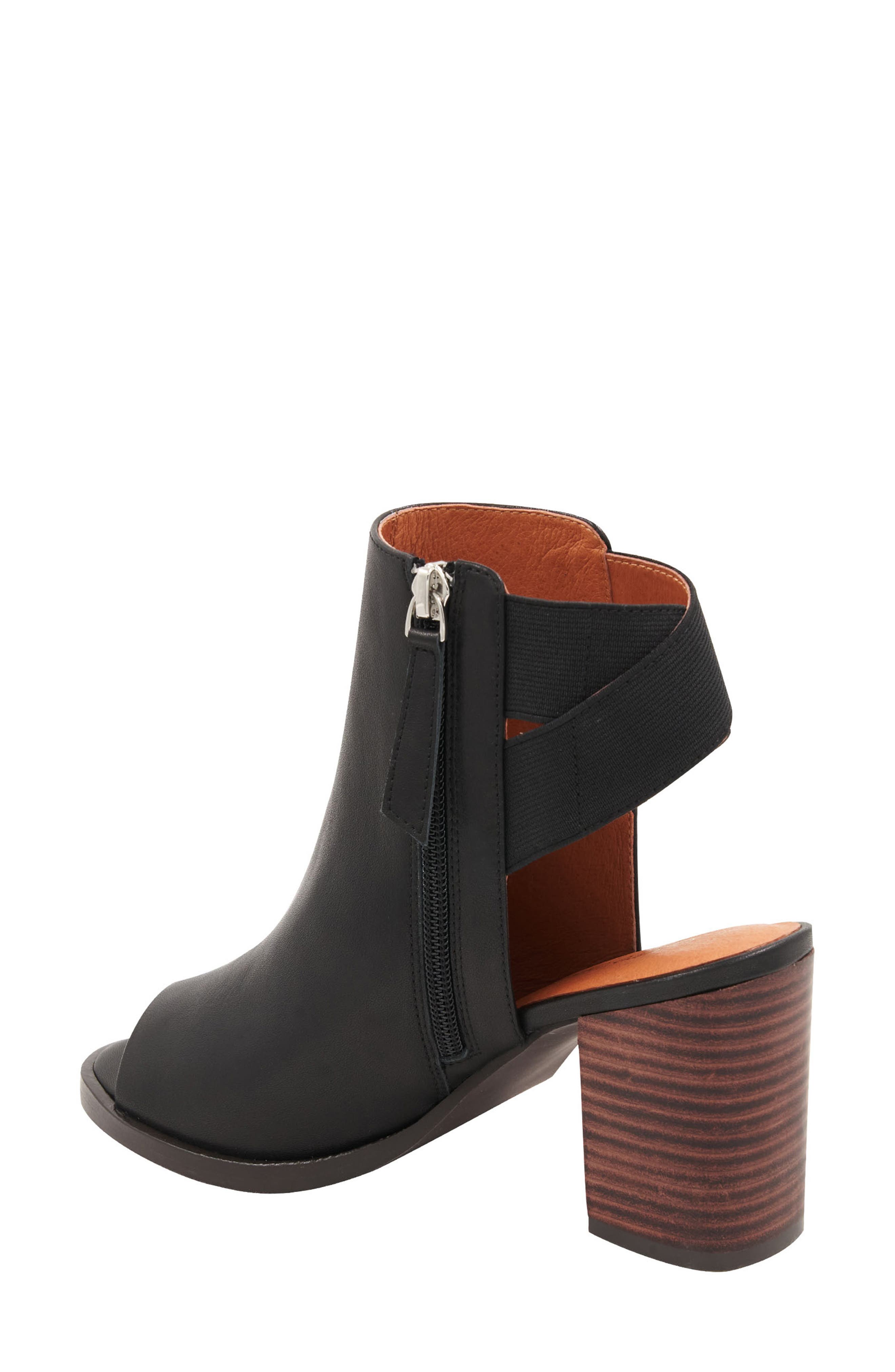 André Assous Zazie Peep Toe Sandal, Alternate, color, Black