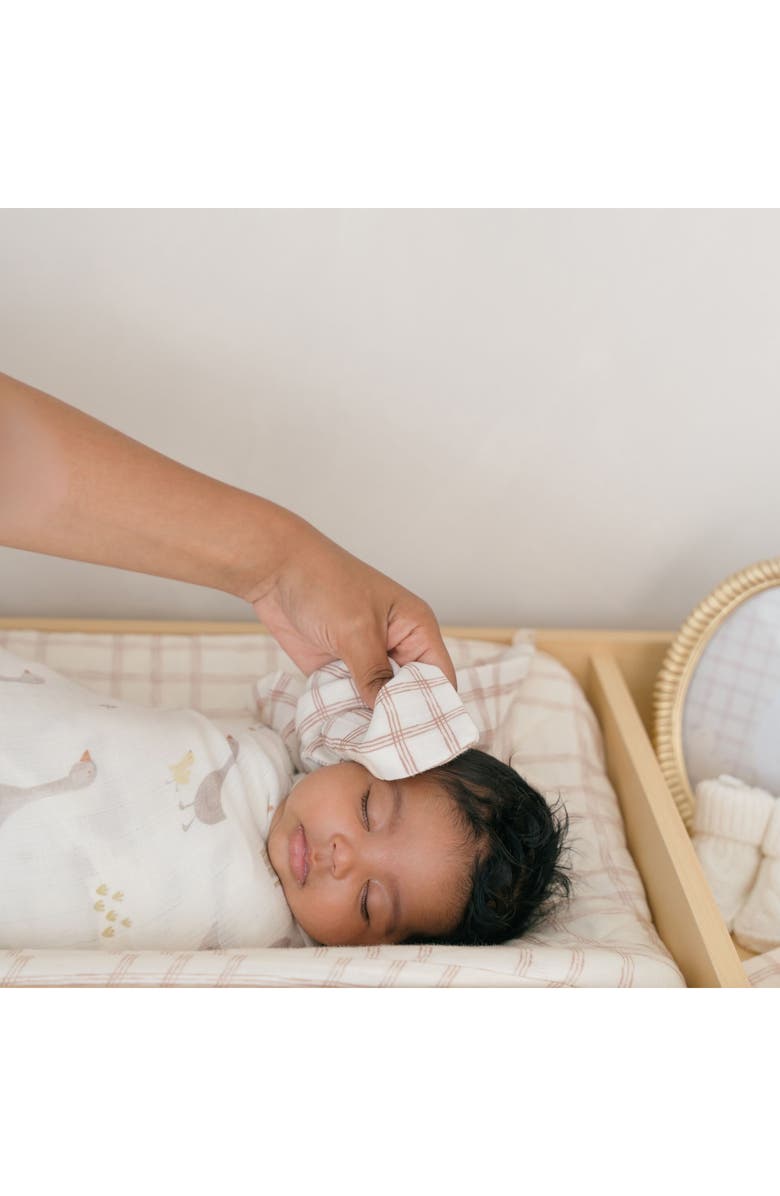 CRANE BABY Goose Assorted 3-Pack Washcloth & Hooded Bath Towel Set, Alternate, color, Beige